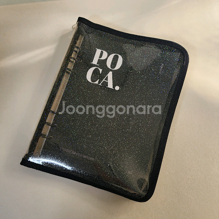 미뉴잇 6공 포카바인더 A5 지퍼바인더 블랙 포토카드 앨범 콜렉트 포카 4포켓 속지 지퍼팩 굿즈--0