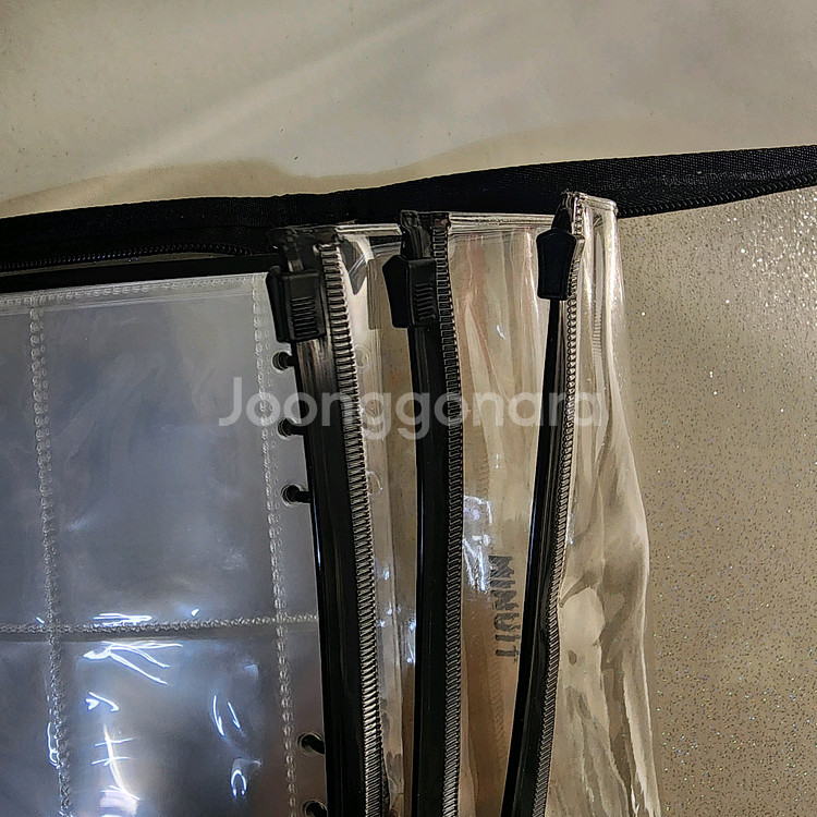 미뉴잇 6공 포카바인더 A5 지퍼바인더 블랙 포토카드 앨범 콜렉트 포카 4포켓 속지 지퍼팩 굿즈--4