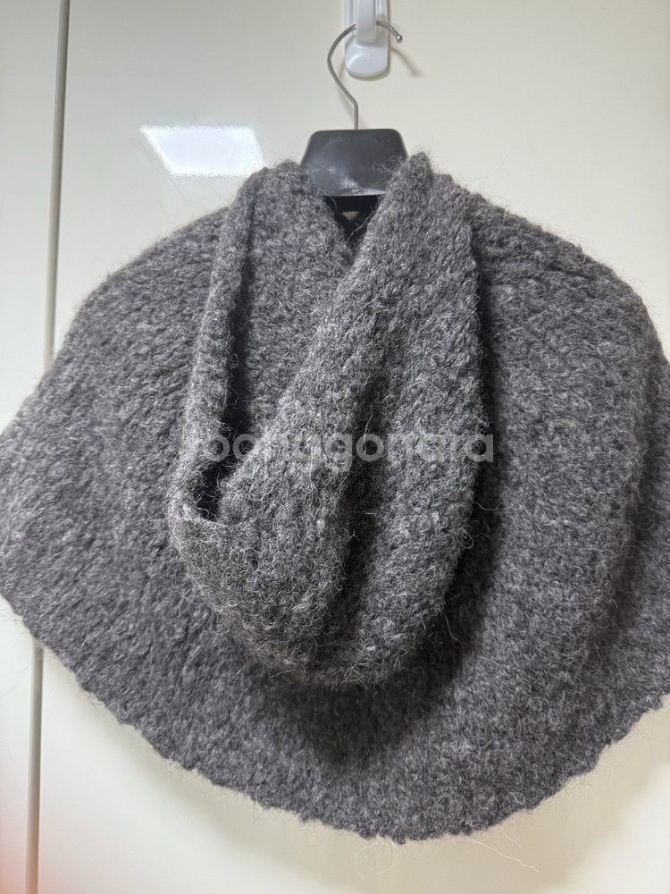 팔로마울 후드 바라클라바 니트 케이프--4