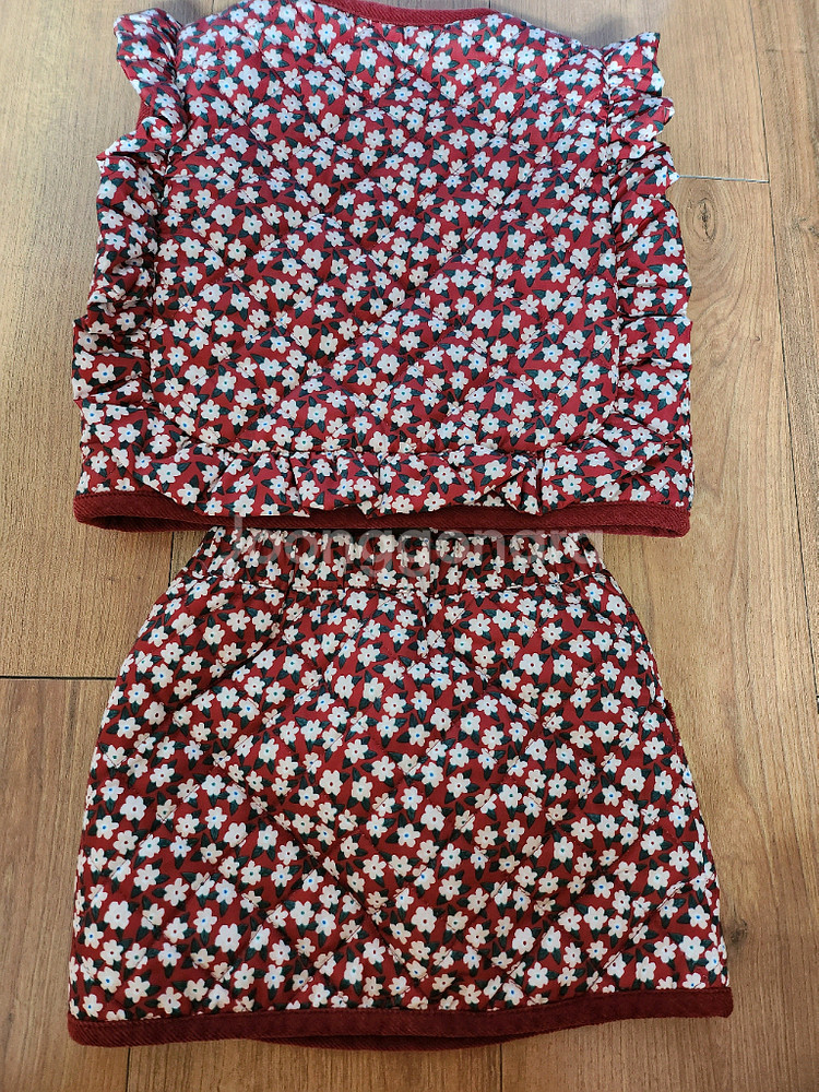 리미떼두두 패딩 조끼 치마 세트 (착샷O)--1