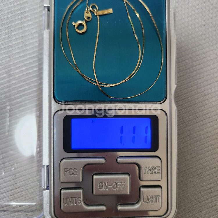 14k 더블유센 뱀줄 목걸이--0