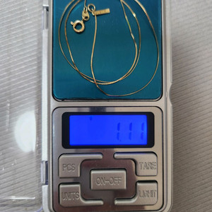 14k 더블유센 뱀줄 목걸이