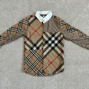 버버리 키즈 체크 셔츠 8Y