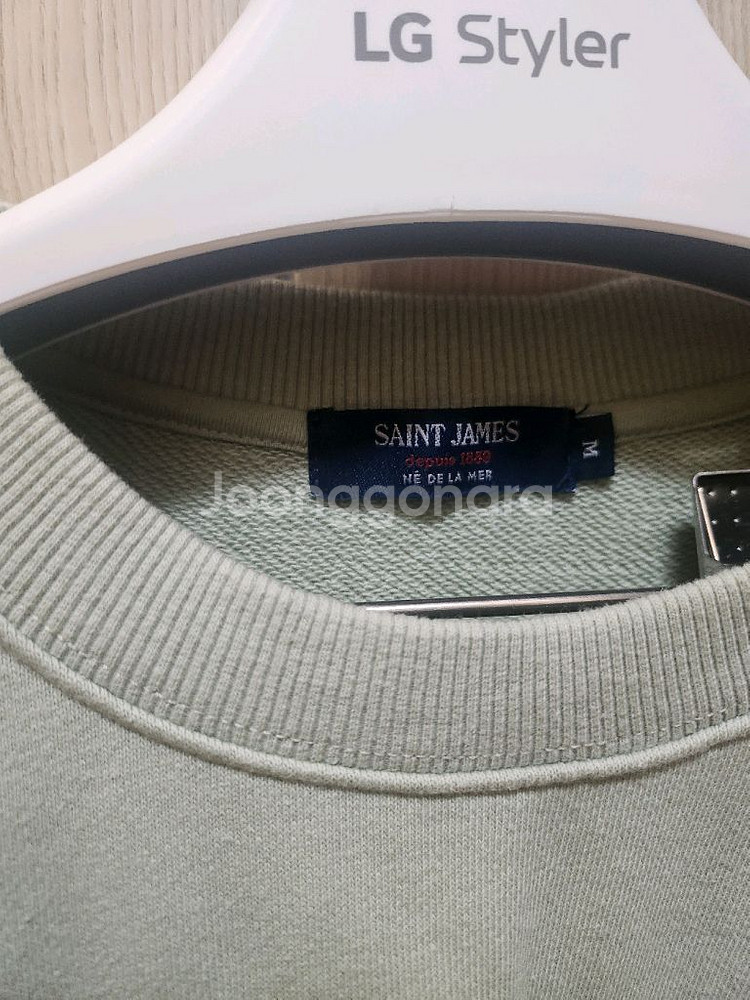 세인트제임스 봉봉 패치 맨투맨 그린 m--3