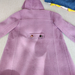 여아 후드 코트 + 데님 원피스 세트