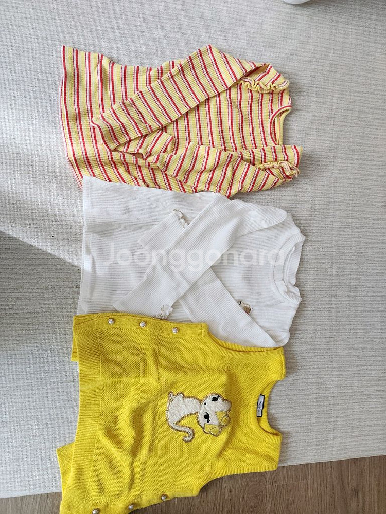 여아 후드 코트 + 데님 원피스 세트--3