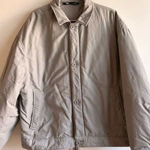 자라 하이테크 박시핏 패딩 자켓, 라이트 그레이, M