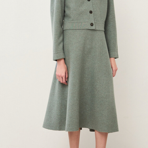 한섬 더캐시미어[셋업]캐시미어 블렌드 가디건 스커트