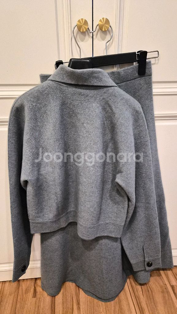 한섬 더캐시미어[셋업]캐시미어 블렌드 가디건 스커트--6