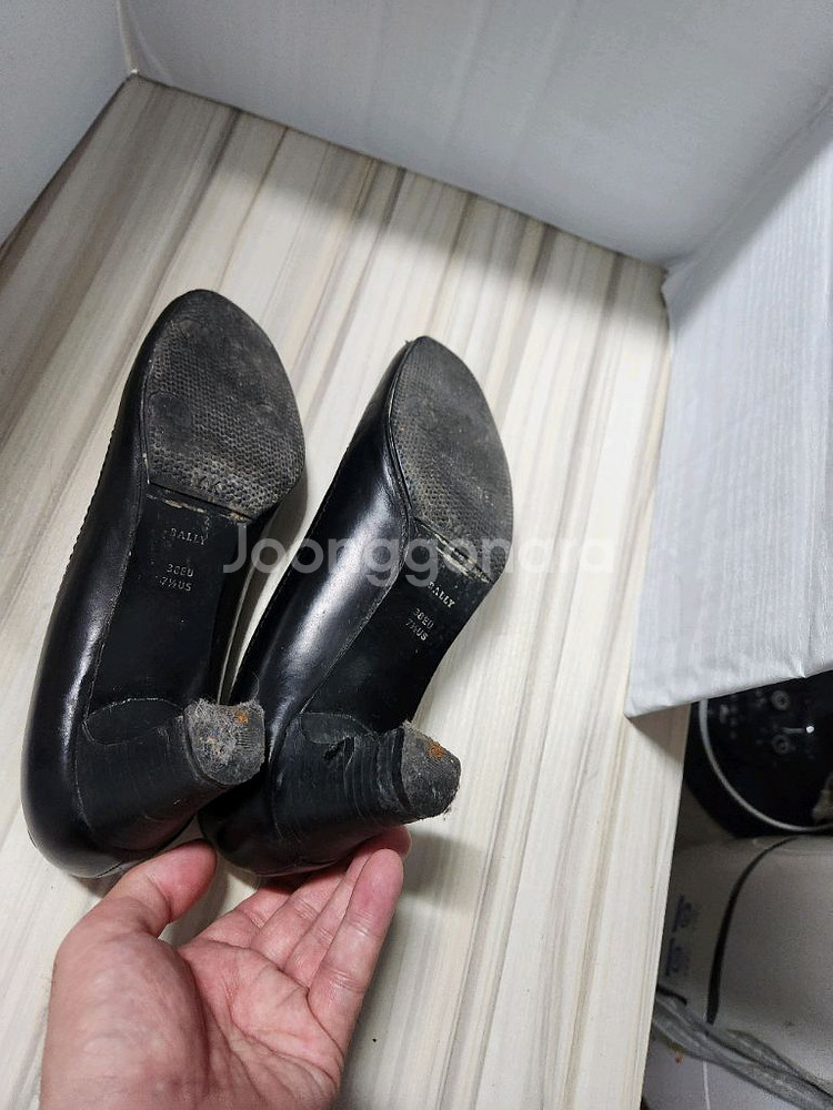 여성용 블랙 구두 발리--1