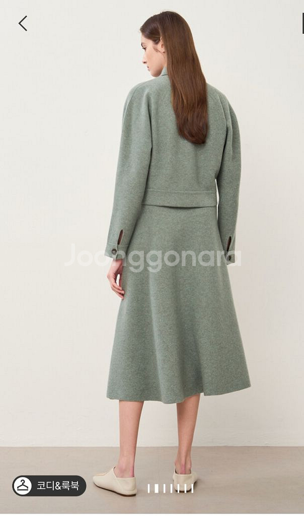 한섬 더캐시미어[셋업]캐시미어 블렌드 가디건 스커트--2