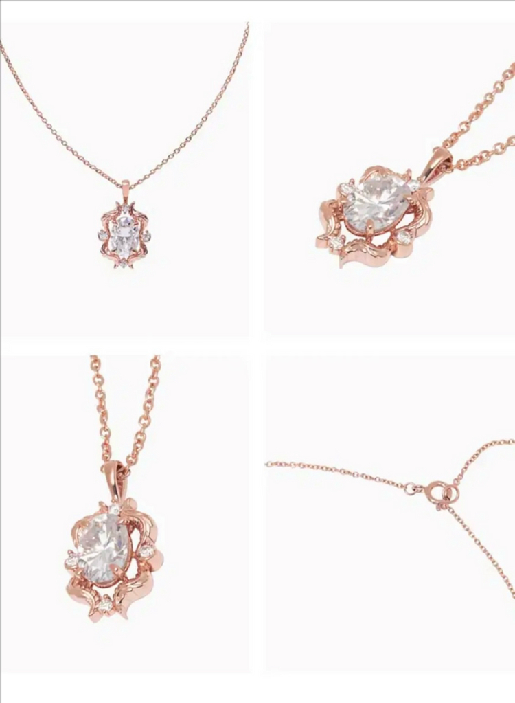 그레이스유 목걸이 14k 모이사나이트--2