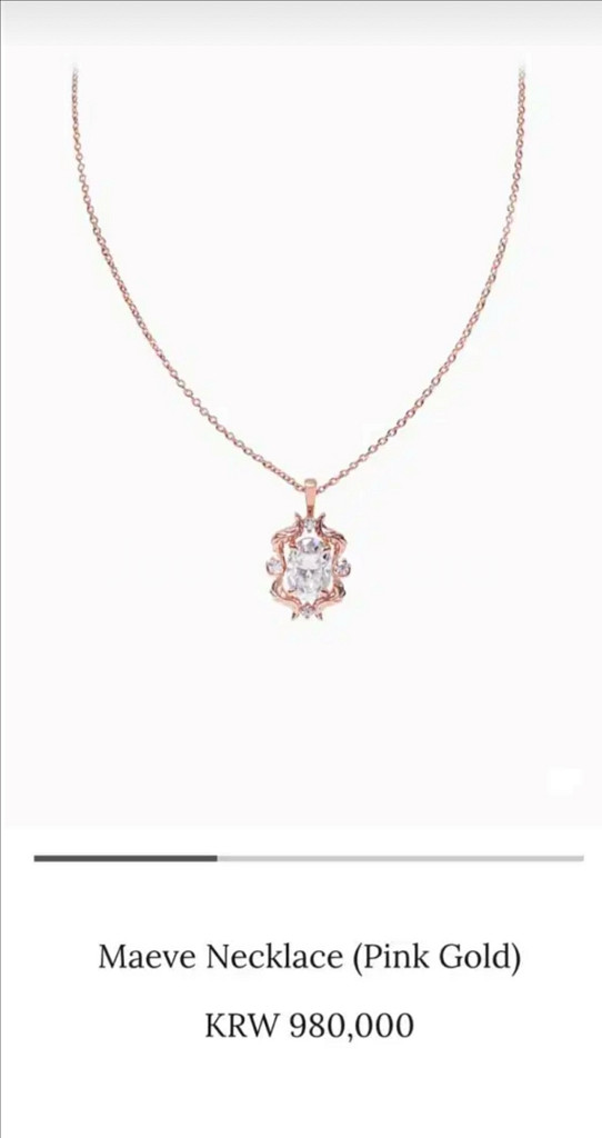 그레이스유 목걸이 14k 모이사나이트--3