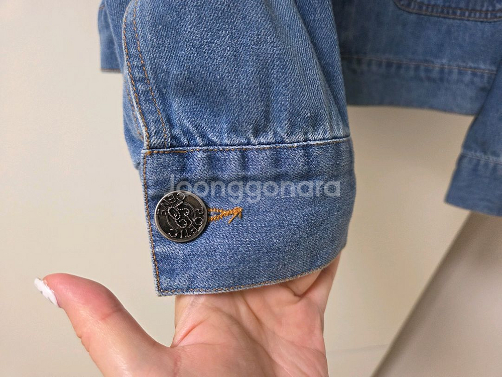 랑방 데님쟈켓 새거 타임 마임sjsj 오브제 한섬--5