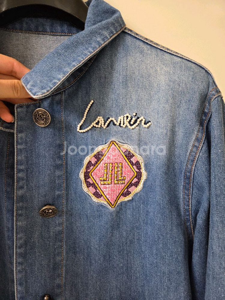 랑방 데님쟈켓 새거 타임 마임sjsj 오브제 한섬--7