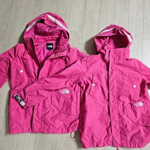 노스페이스 후드 바람막이 자켓 130 쌍둥이 2벌 일괄판매