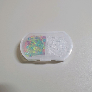 플라스틱 컬러풀 투명 꽃 귀걸이