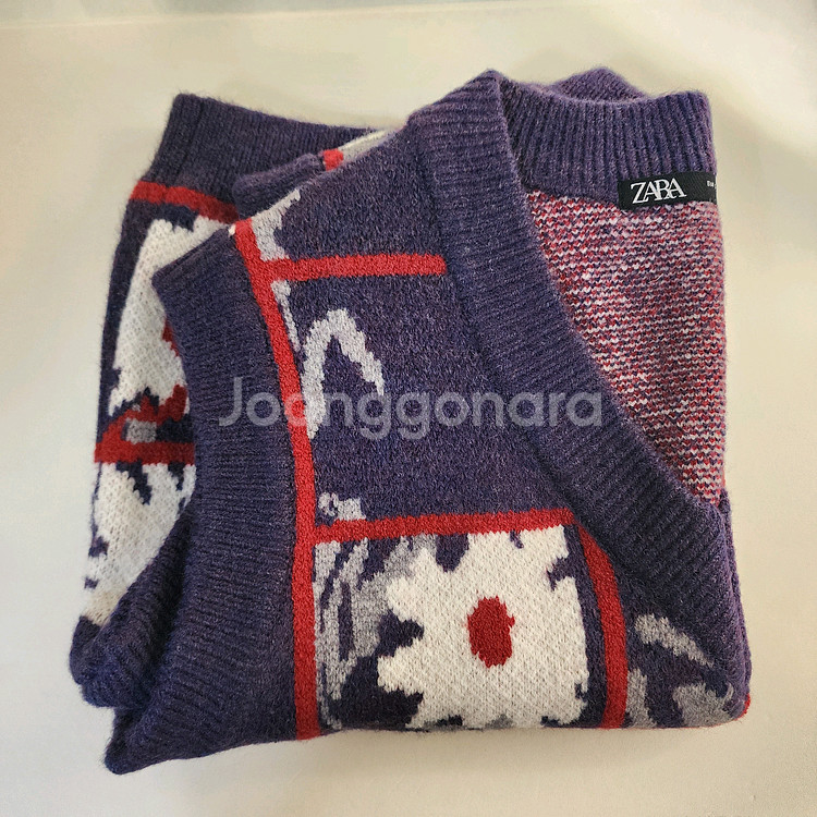 자라 ZARA 플라워 니트 베스트 S 스몰 55 패턴 조끼 정품 새상품--1