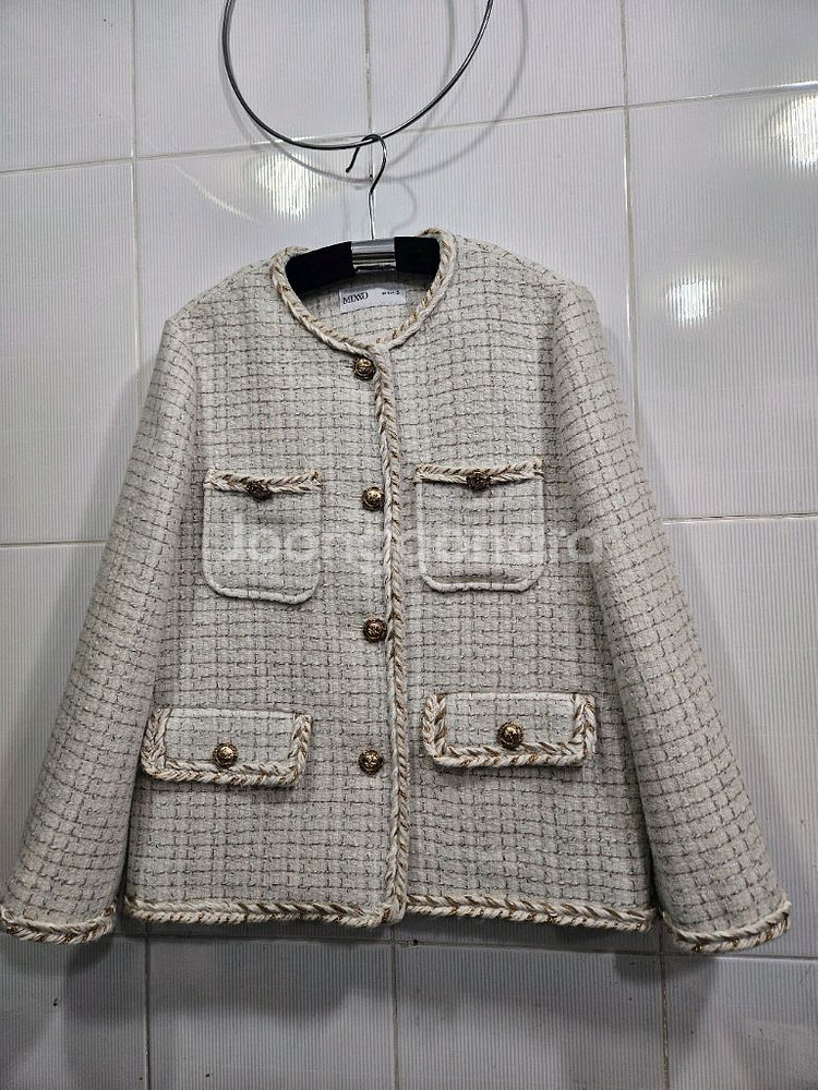 미쏘 트위드 자켓(S)55~슬림66(새상품)--0