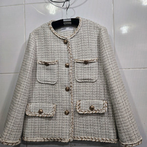 미쏘 트위드 자켓(S)55~슬림66(새상품)