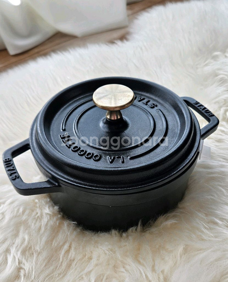 스타우브 꼬꼬떼 주물 냄비 16cm 블랙--0