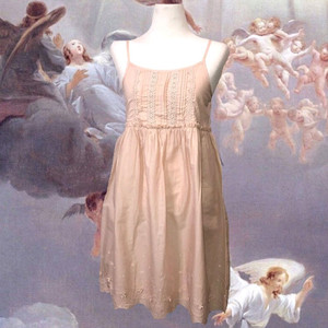 분홍 핑크 일본 빈티지 나시 끈 원피스 로리타 모리걸