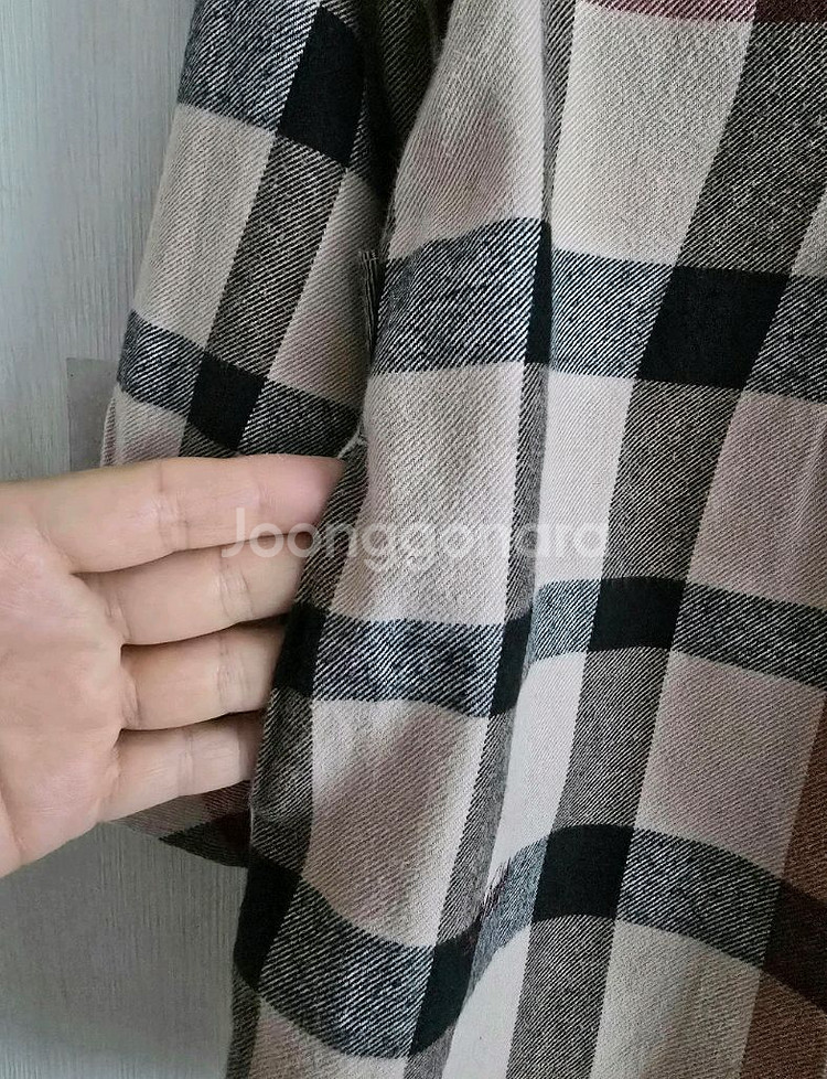 닥스키즈 여아 하우스체크 도톰 롱블라우스 110사이즈--3