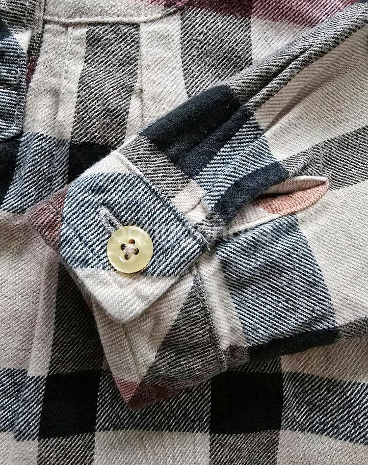 닥스키즈 여아 하우스체크 도톰 롱블라우스 110사이즈--6