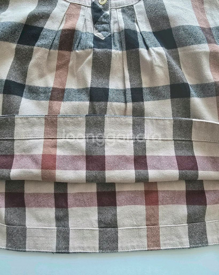 닥스키즈 여아 하우스체크 도톰 롱블라우스 110사이즈--8