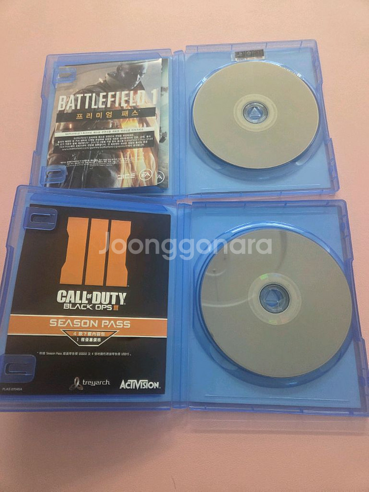 PS4 게임 2종 세트 (배틀필드1/콜오브듀티)--1