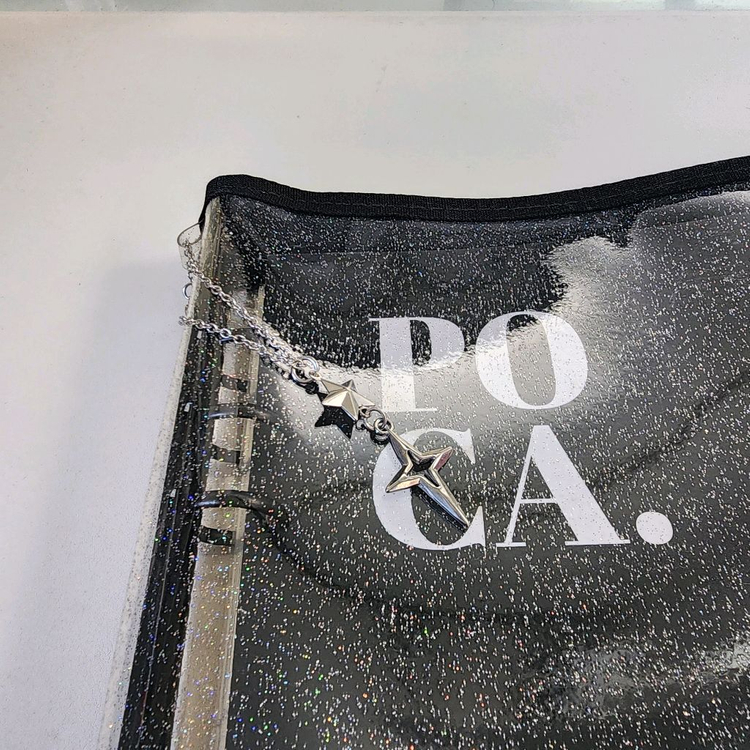 미뉴잇 6공 포카바인더 A5 지퍼바인더 블랙 포토카드 앨범 콜렉트 포카 4포켓 속지 지퍼팩 굿즈--6