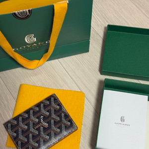 고야드 생마르크 블랙탄 카드지갑 풀박스