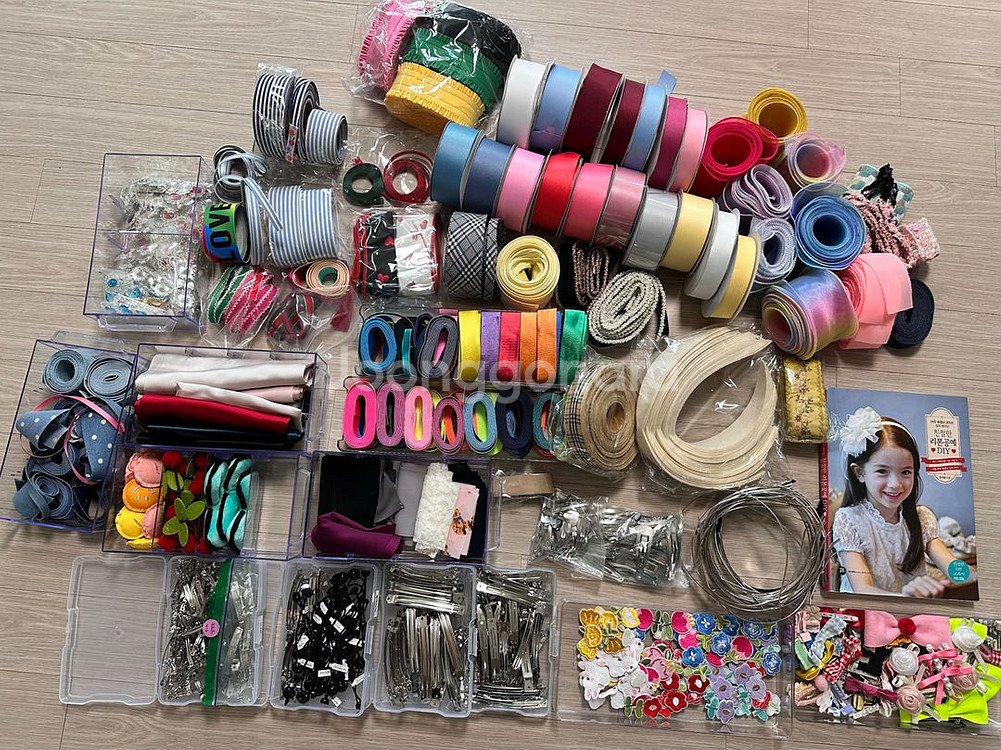 리본재료 헤어핀재료 장식추가--0