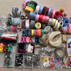 리본재료 헤어핀재료 장식추가