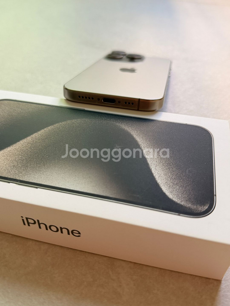 아이폰15프로 512GB 내추럴 티타늄--3