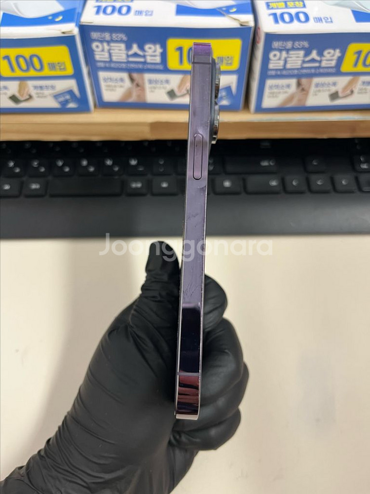 아이폰14프로 128G 퍼플 S급!--4