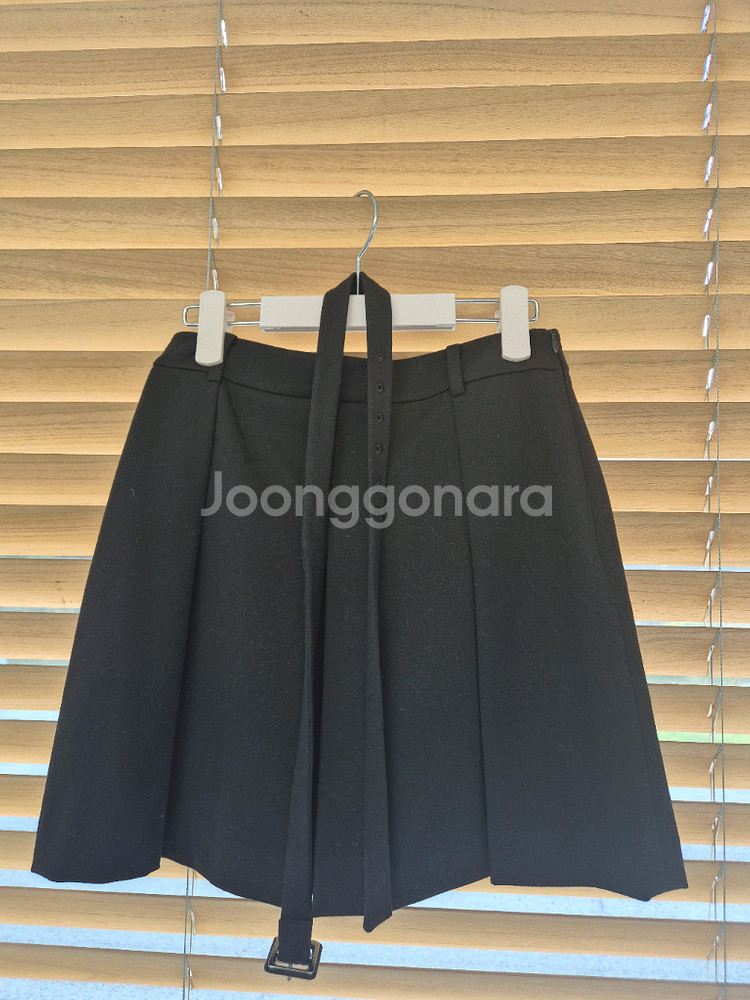 프론트로우 벨티 미니 스커트 블랙 S--8