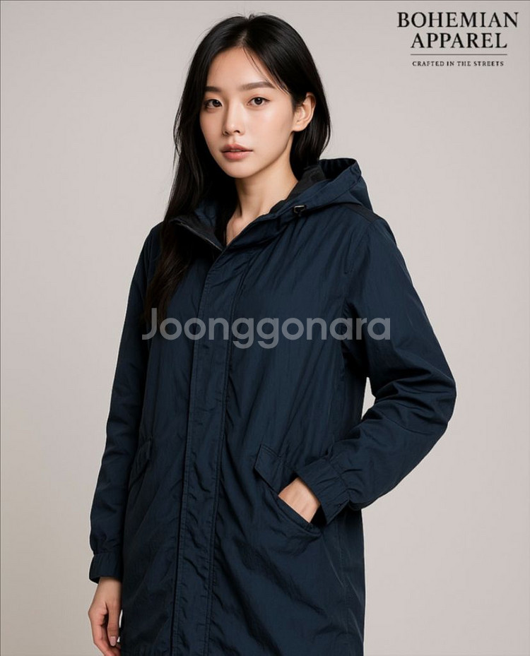 [여자 100 (77)]헤보 나일론 와트로 롱자켓--8