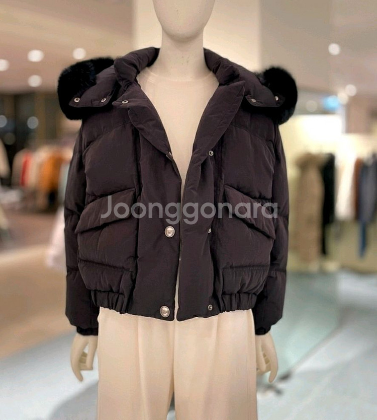 지컷 사가폭스퍼 거위털패딩 구스다운 점퍼--0