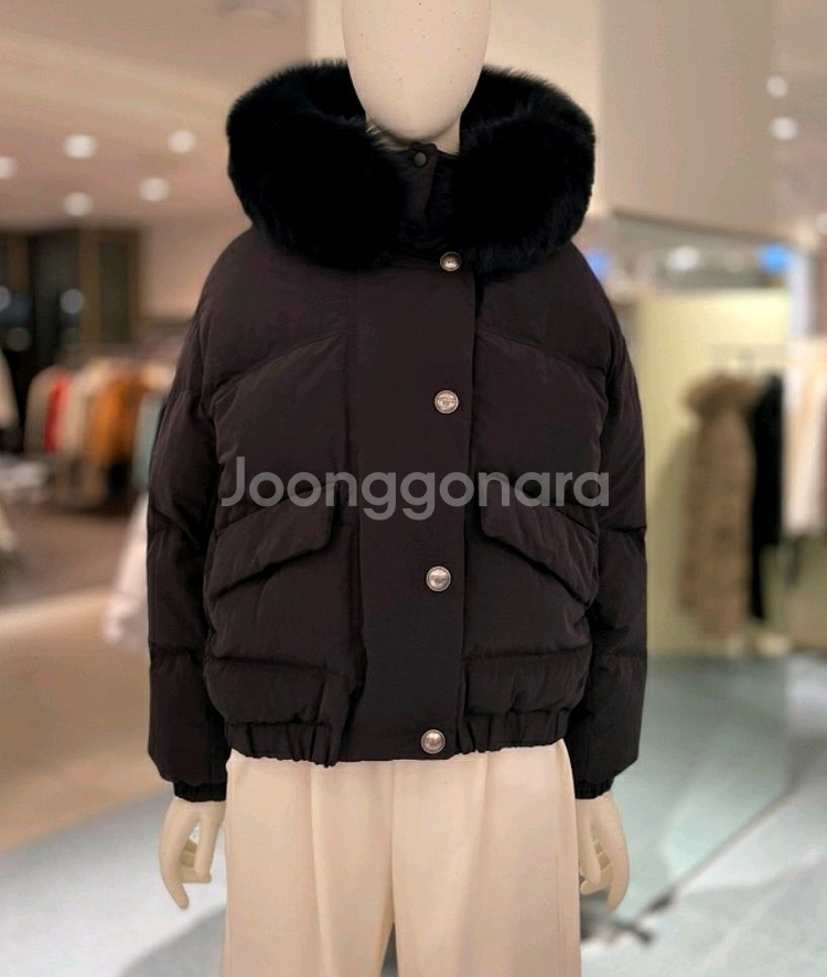 지컷 사가폭스퍼 거위털패딩 구스다운 점퍼--1