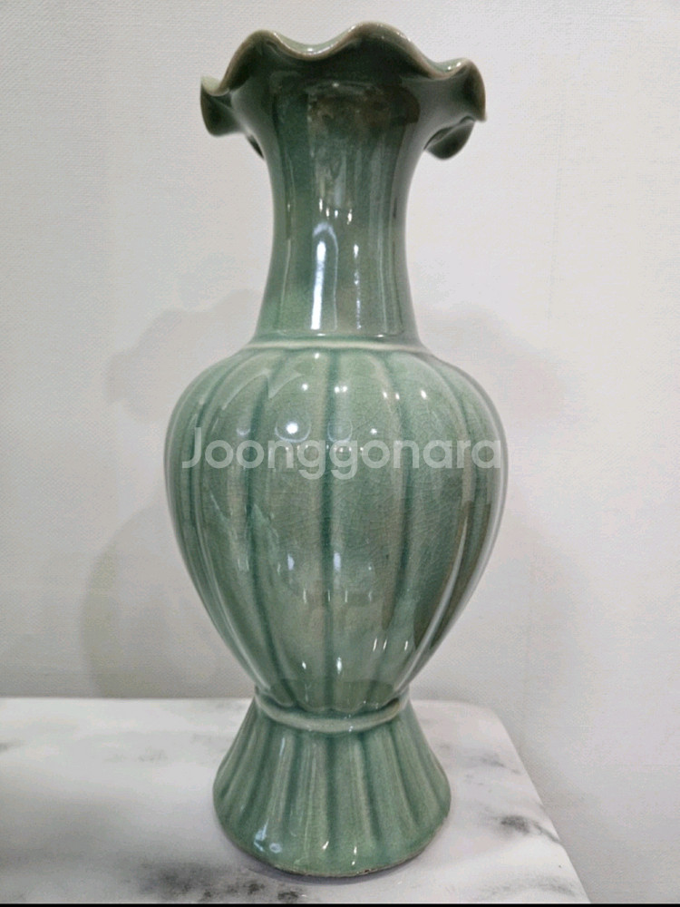 [백화점 상품] 청자 도자기 꽃병--1