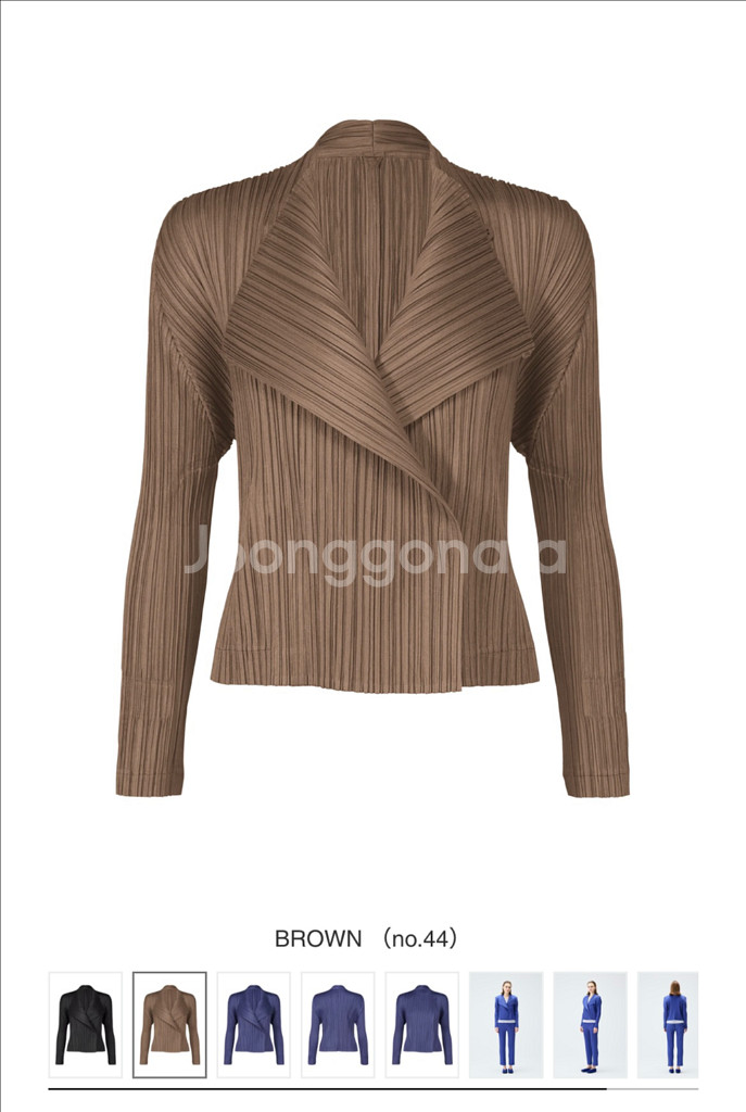 플리츠플리즈 쟈켓 브라운 3사이즈--0