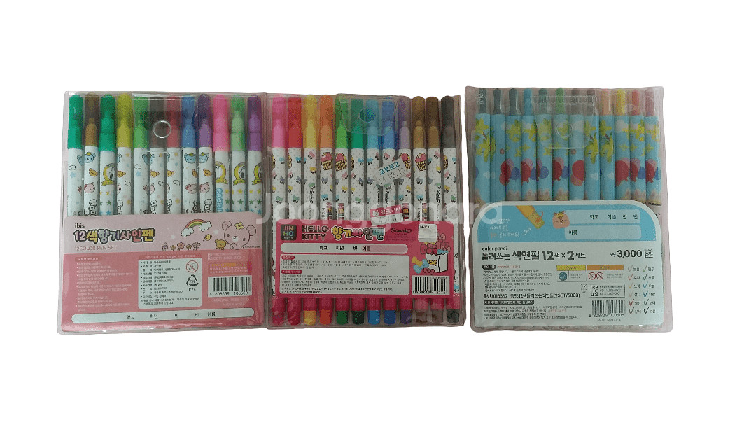 어린이 학용품 메탈 샤파, 무당벌레 미니 청소기, 싸인펜 색연필, 줄넘기, 동아 크레파스 토루 키즈--3