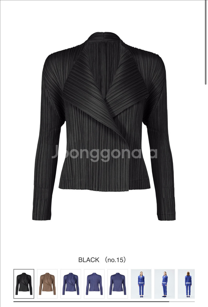 플리츠플리즈 쟈켓 블랙 3사이즈--0