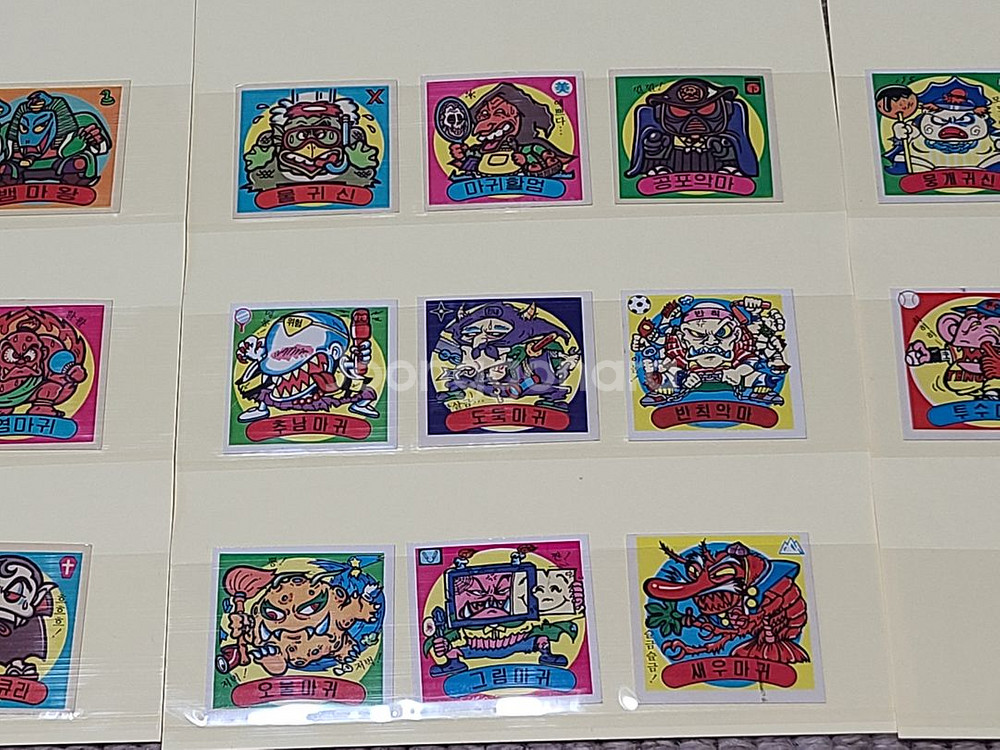 1980년대 롯데 수리수리 풍선껌 국산 판박이 스티커--7