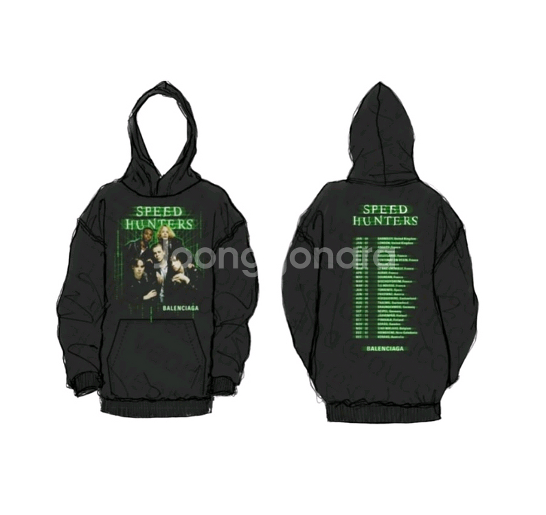 발렌시아가 스피드헌터 후드티--3