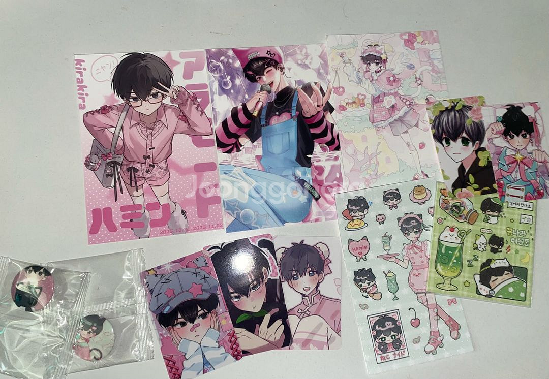 플레이브 하민 생카 키라키라 아라모드 럭드 엽서 포카--0