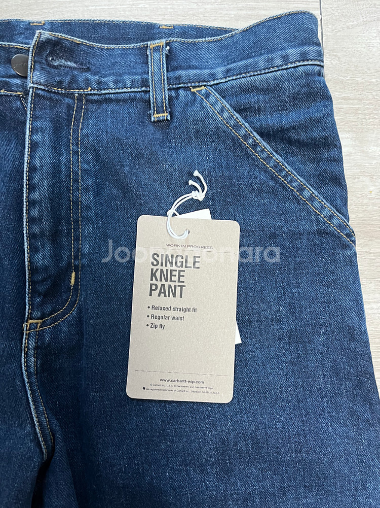 칼하트 WIP 싱글니 데님팬츠--1