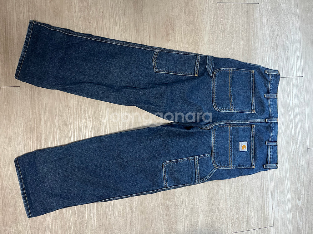 칼하트 WIP 싱글니 데님팬츠--3