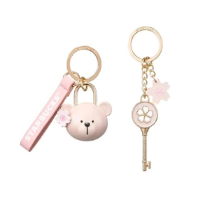 스벅 체리블라썸 베어리 자물쇠 키체인